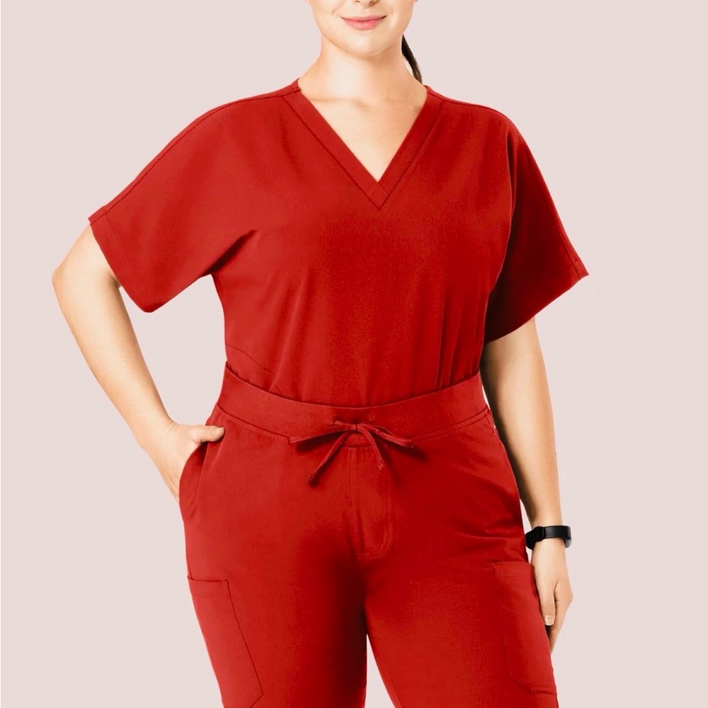 Mandala red scrubs